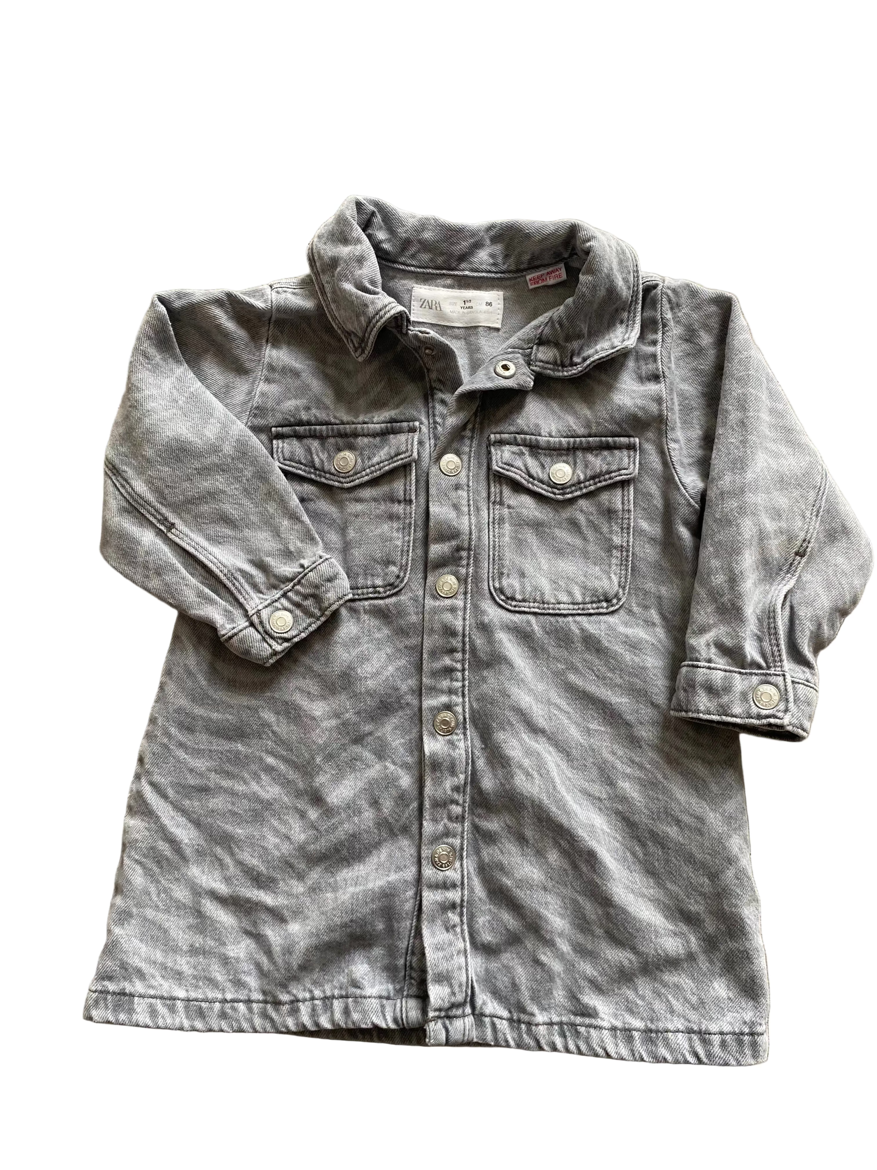 Zara Baby Girl Jean Dress 1-2A