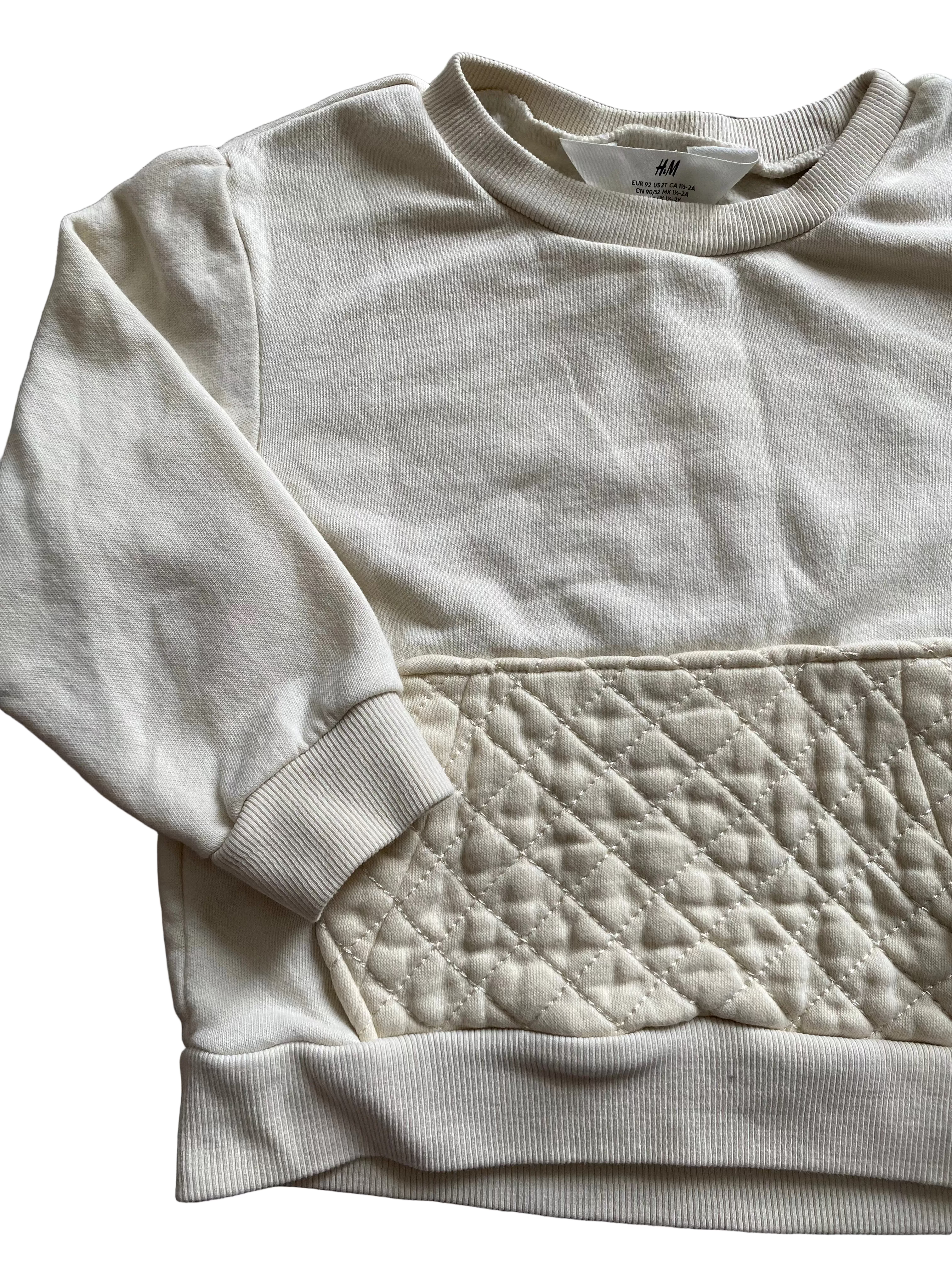 H&M Cream Baby Crewneck 11/2-2A